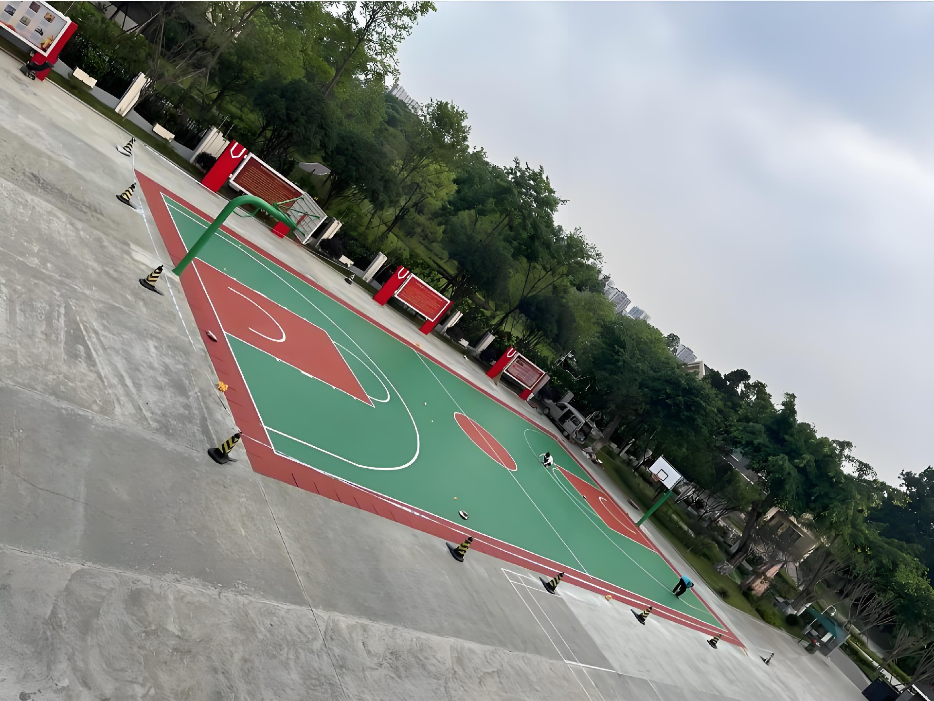 籃球場矽PU材料